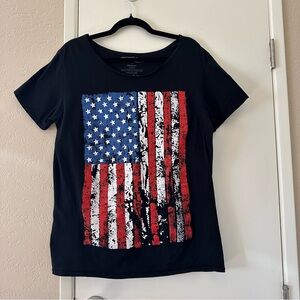 Distressed Flag Tee, Women’s, Medium